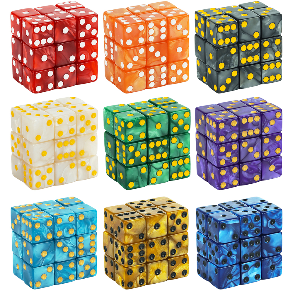 Board Game Or Boardgame - 6-Sided Game Dice 16mm Marble Acrylic