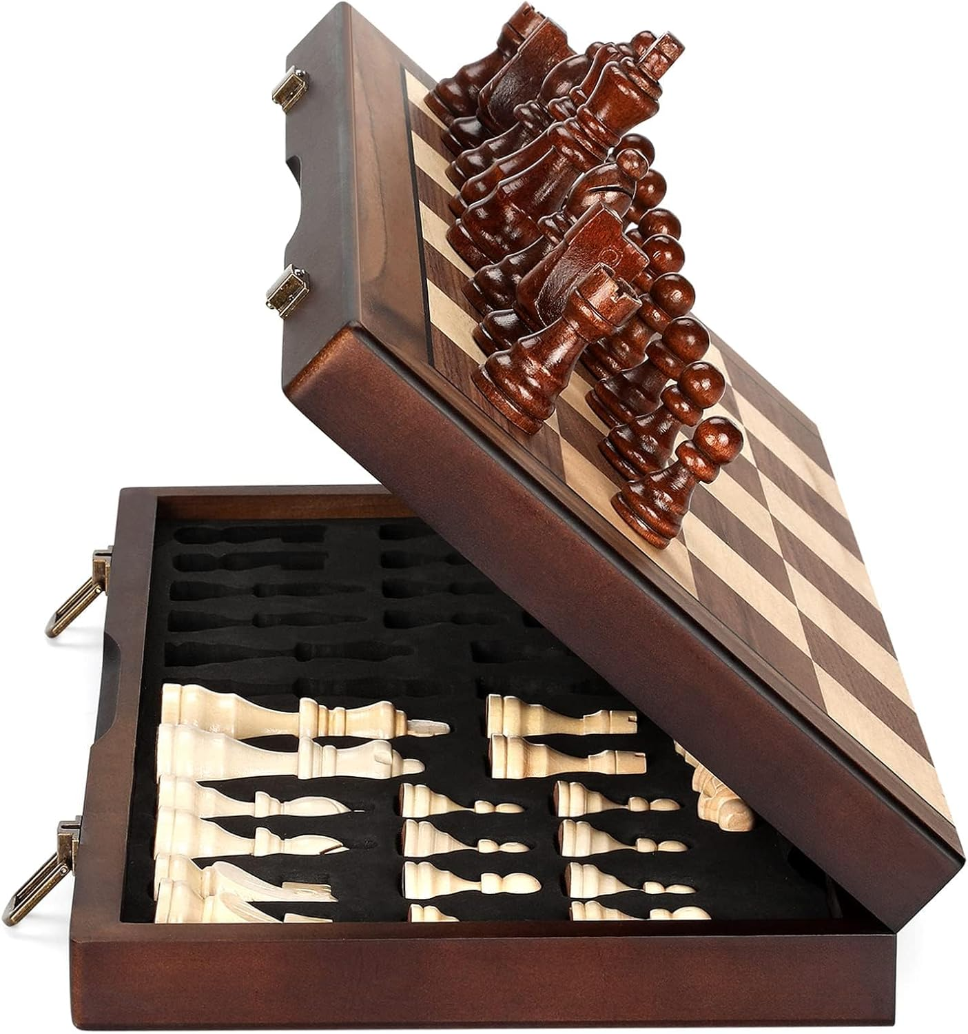 Magnetic Travel Chess - Magnetic Wooden Chess Set for Adults