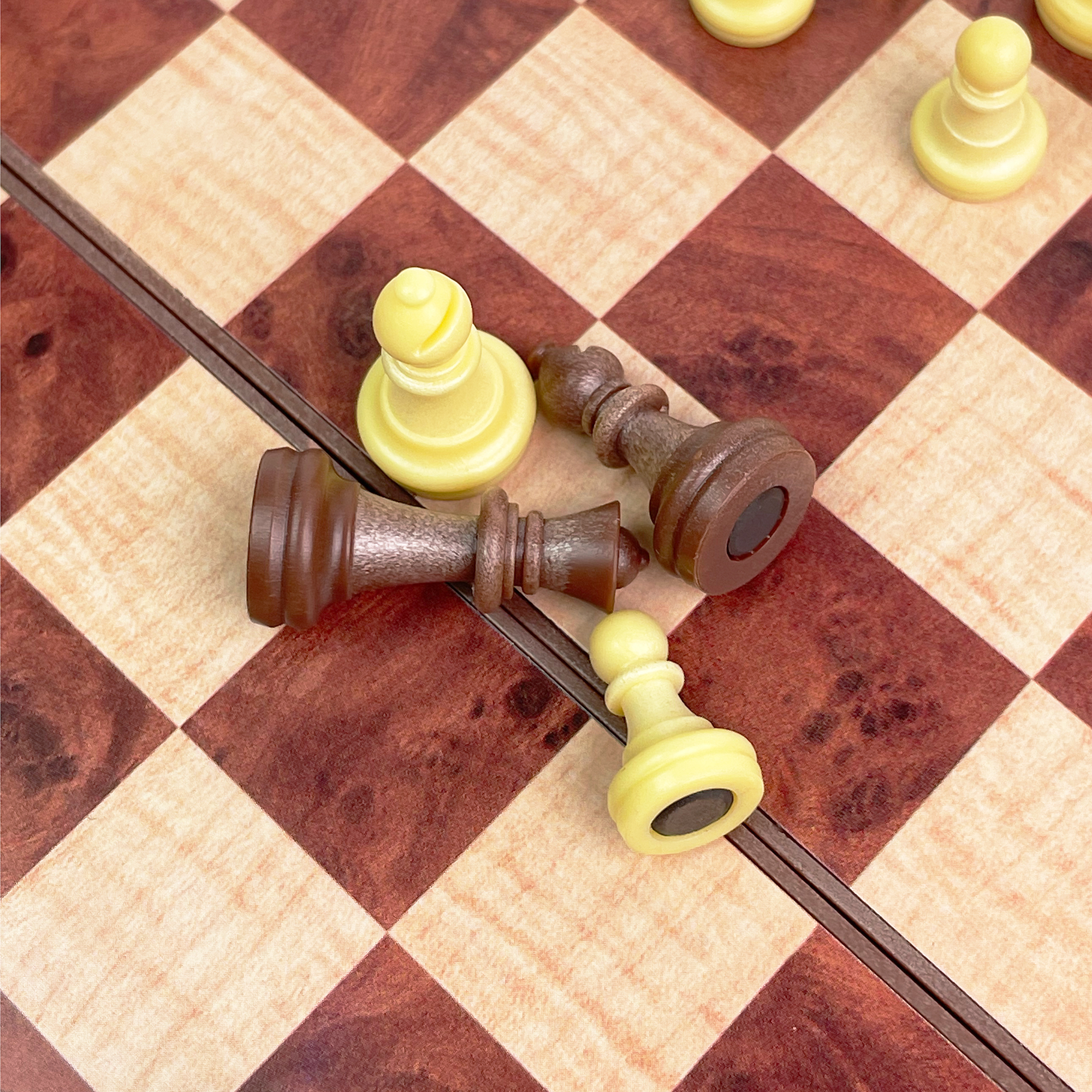 2-in-1 Foldable Magnetic Woodg - Magnetic Travel Chess review and price