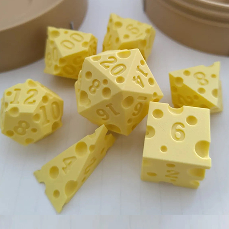 Irregular Cheese Dice Box Orna - Board Game Print review and price