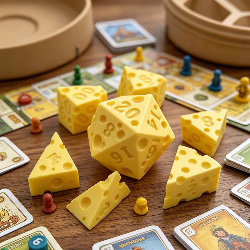 Irregular Cheese Dice Box Orna - Board Game Print review and price