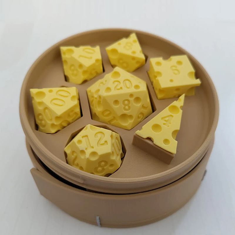 Irregular Cheese Dice Box Orna - Board Game Print review and price