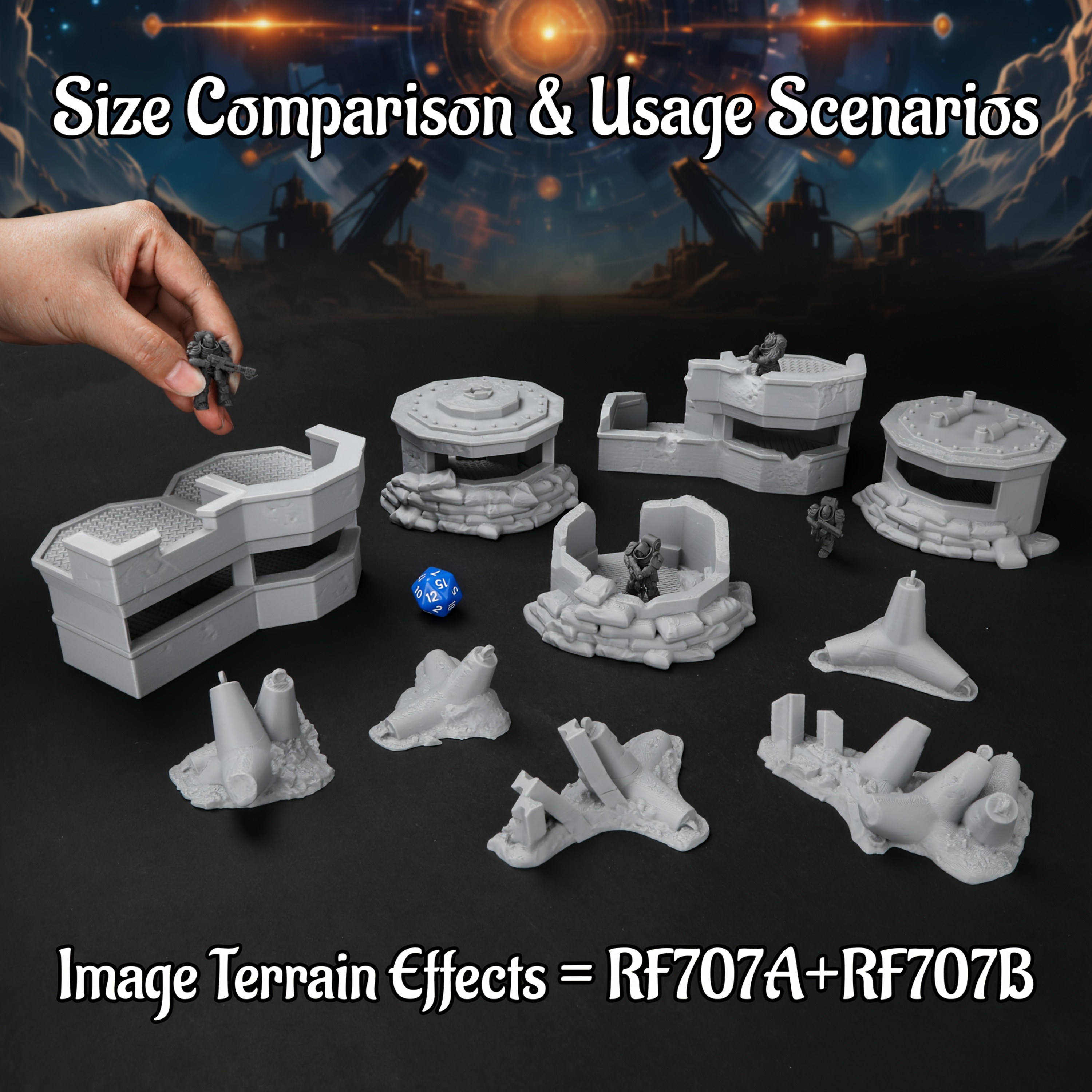 Sci-Fi Modular Battlefield Bun - Miniature Terrain Set review and price