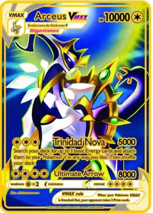 Pokemon Metal Card 10000 Point - Board Game Anime review and price