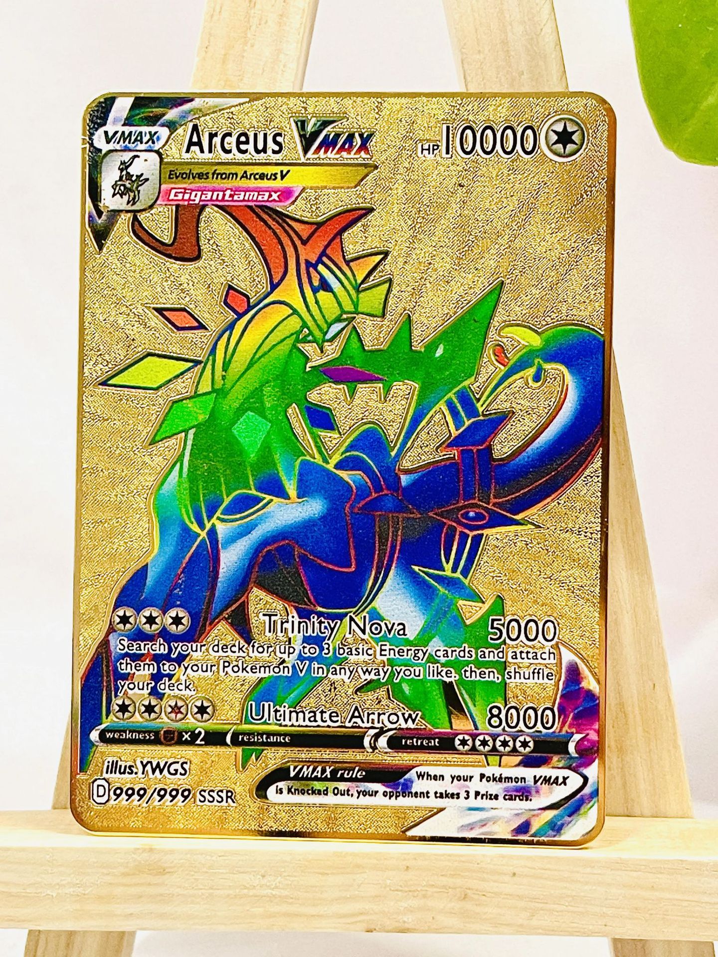 Pokemon Metal Card 10000 Point - Board Game Anime review and price