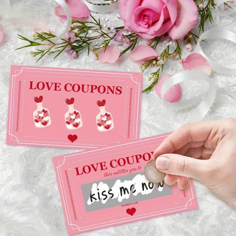 30 Pcs Pink Lucky Scratch Card - Board Game For Couple review and price