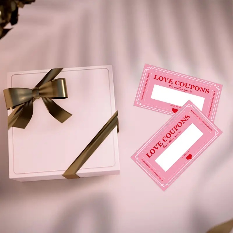 30 Pcs Pink Lucky Scratch Card - Board Game For Couple review and price