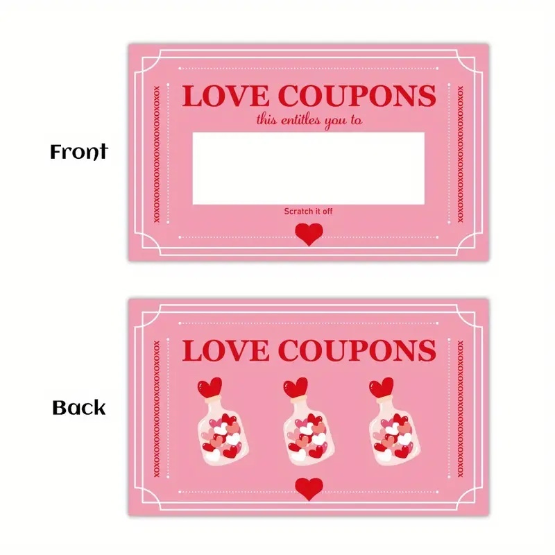 30 Pcs Pink Lucky Scratch Card - Board Game For Couple review and price