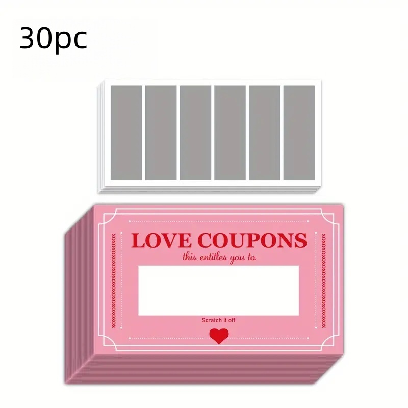 30 Pcs Pink Lucky Scratch Card - Board Game For Couple review and price