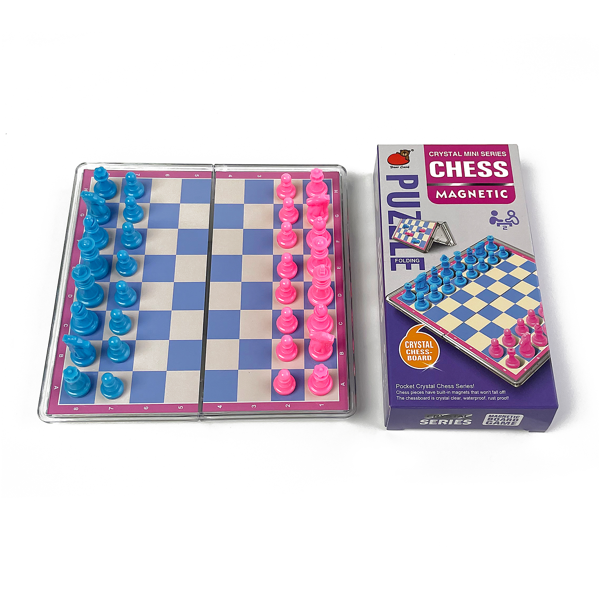 Foldable Magnetic Crystal Ches - Magnetic Travel Chess review and price